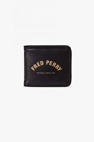 Plecaki Fred Perry Arch Branded Billfold Męskie Czarne | PL 1027EBCX